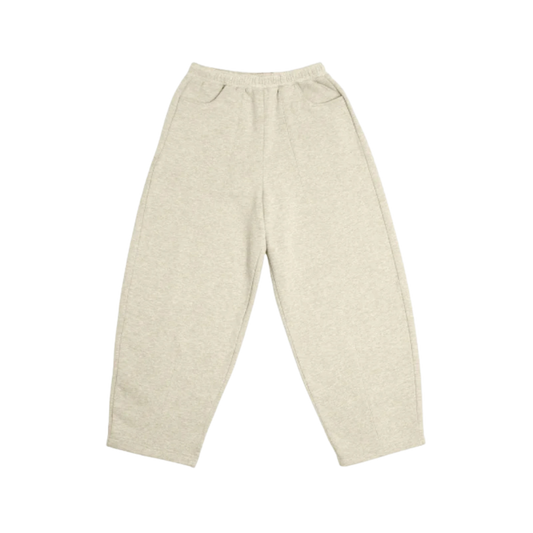 BASICS CREAM STRAIGHT-LEG SWEATS