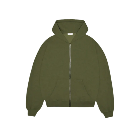 BASICS FOREST ZIP-UP HOODIE